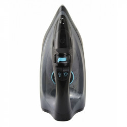 Fier de calcat fara fir Esperanza EHI010, 2600W, Placa ceramica, 300 ml, Uscat + abur, Autocurstare, Calcare verticala, Negru