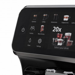 Philips EP5541/50 5500 LatteGo Coffee Machine, 1500W, 15 bar, 1.8 L, 20 drinks, 12-level ceramic grinder, TFT display, AquaClean, SilentBrew, AromaExtract, ExtraShot, Black