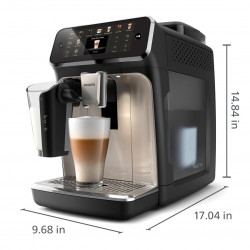 Espressor automat Philips EP5541/50 5500 LatteGo, 1500W, 15 bar, 1,8 L, Rasnita ceramica cu 12 treote, TFT, AquaClean, SilentBrew, AromaExtract, ExtraShot, Negru