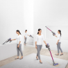 Dyson V11 Fluffy 476550-01 2σε1, 185AW, 0,54 λίτρα, 125 000 στροφές ανά λεπτό, Αυτονομία 60 λεπτά, 3 λειτουργίες, LCD, Νικελί/μαύρο.
