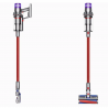 Dyson V11 Fluffy 476550-01 2-in-1 Upright Vacuum Cleaner, 185AW, 0.54 L, 125,000 rpm, 60-minute runtime, 3 modes, LCD, Nickel/Red