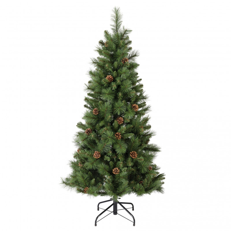 Brad artificial Everlands Norwich Pine, 150 cm, 446 ramuri, Suport metalic, Verde