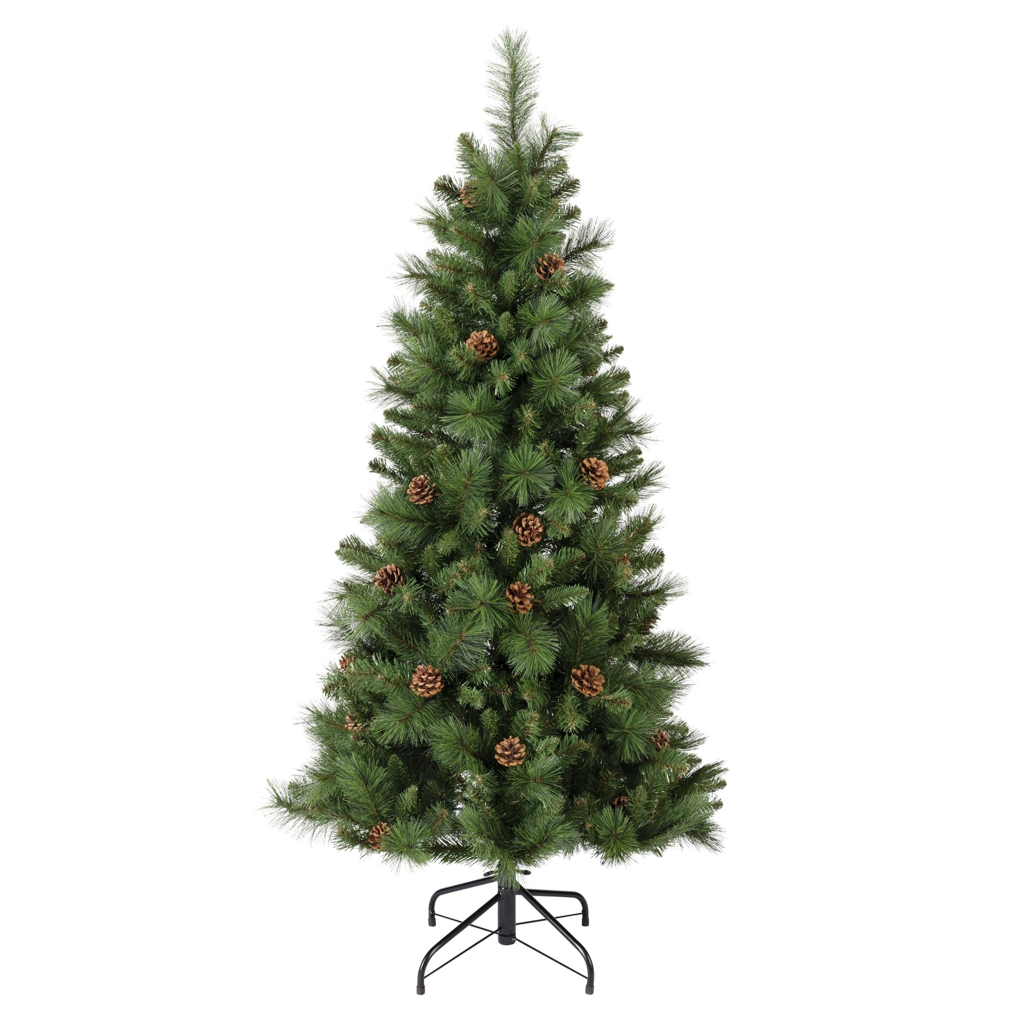 Изкуствена елха с шишарки Everlands Norwich Pine, 150 см, 446 клони, Метална стойка, Зелен