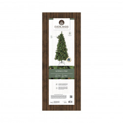 Everlands Norwich Pine Artificial Christmas Tree with Pinecones, 150 cm, 446 Branches, Metal Stand, Green