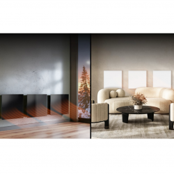 Ηλεκτρικός υπέρυθρος θερμοπομπός AENO AGH0011S, 500W, 12 m2, LED, Κινητός έλεγχος, Wi-Fi, Αισθητήρες κλίσης και πτώσης, IP24, Λευκό