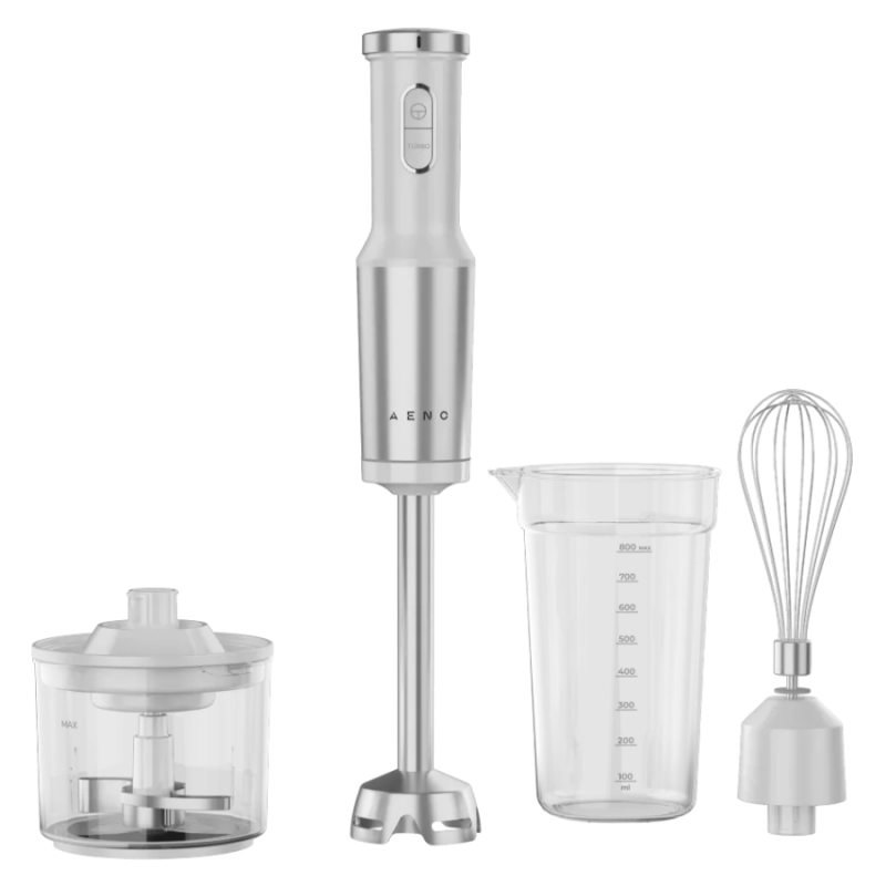 Turmixgép, aprító és mixer 3in1 AENO AHB0004W, 1200W, 0,5 l, 18 fokozat, Turbo, DC motor, fehér/inox