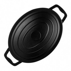 Cratita din fonta cu capac Muhler Tika MR-4133CI, 41x25x11cm, 5.1 L, Inductie, Negru