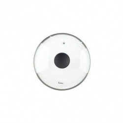 Tigaie adanca cu capac Luigi Ferrero Prima FR-2634L, 26x7.5 cm, 3.4 L, Acoperire antiaderenta cu efect de marmura, Capac sticla, Inductie, Albastru inchis