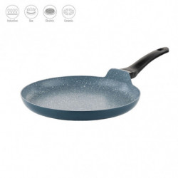 Tigaie pentru clatite Luigi Ferrero Prima FR-2832, 28x3 cm, Acoperire antiaderenta cu efect de marmura, Inductie, Albastru inchis