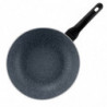 Tigaie wok Luigi Ferrero Prima FR-3033, 30x9 cm, Acoperire antiaderenta cu efect de marmura, Inductie, Albastru inchis