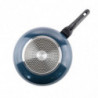 Tigaie wok Luigi Ferrero Prima FR-3033, 30x9 cm, Acoperire antiaderenta cu efect de marmura, Inductie, Albastru inchis