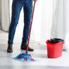 Vileda Super Mocio Floor Cleaning Kit, 3-piece set, 10 L, Wringing Mechanism, Red