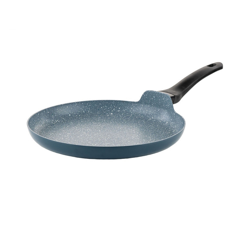 Tigaie pentru clatite Luigi Ferrero Prima FR-2832, 28x3 cm, Acoperire antiaderenta cu efect de marmura, Inductie, Albastru inchis