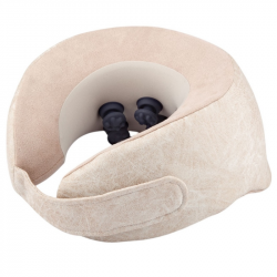 Medivon Calm Neck Massager, 3D massage, 38–42°C, 2 modes, Memory foam, Washable cover, Voice reminders, Beige