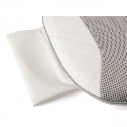 Aparat de masaj tip husa scaun Medivon Luna, 48W, Shiatsu, Masaj cu vibratii, 5 moduri, Temporizator, Incalzire cu infrarosu, Telecomanda, Alb/Gri