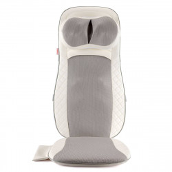 Aparat de masaj tip husa scaun Medivon Luna, 48W, Shiatsu, Masaj cu vibratii, 5 moduri, Temporizator, Incalzire cu infrarosu, Telecomanda, Alb/Gri