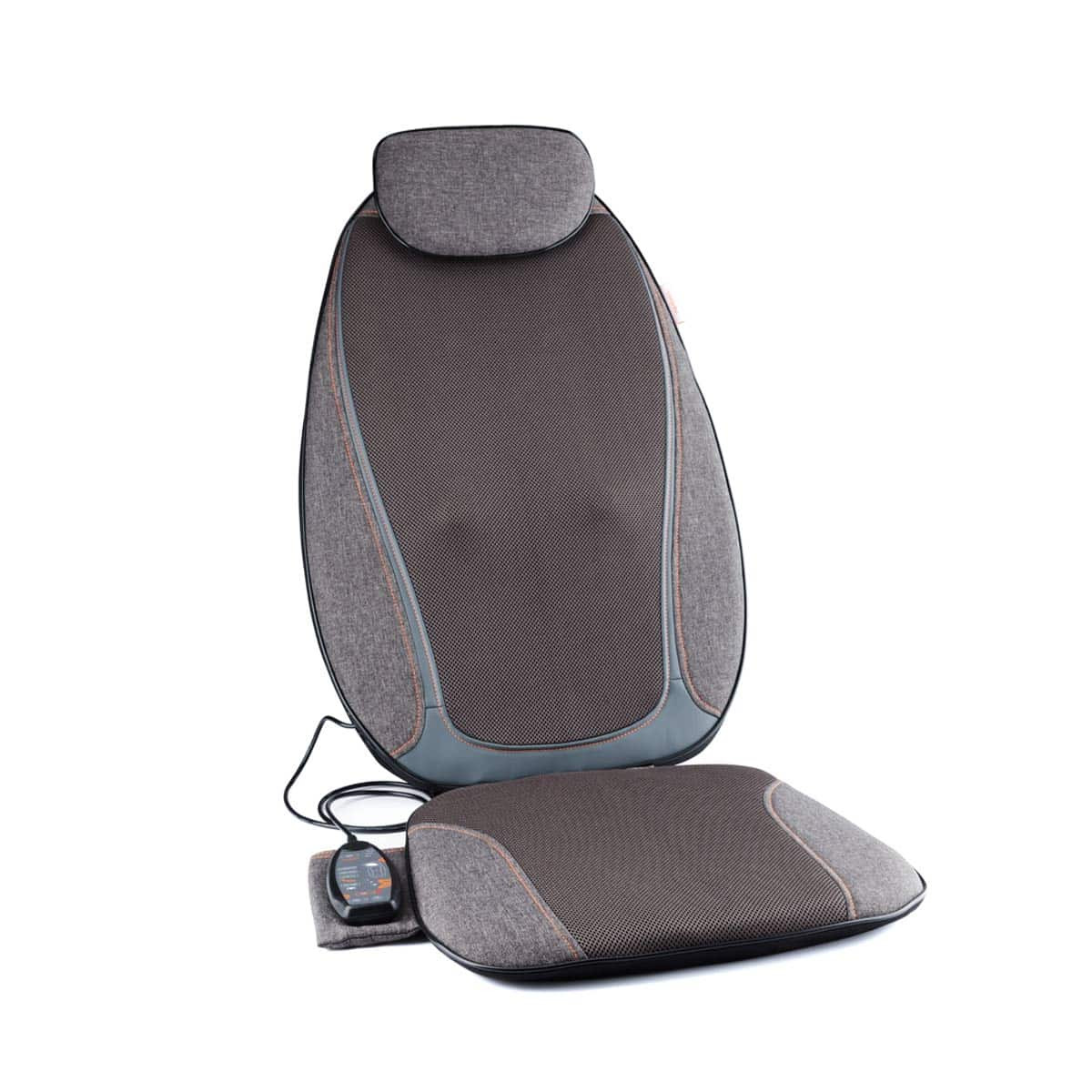 Масажираща седалка Medivon Cosy Shiatsu, 18W, Shiatsu, Вибромасаж, 5 режима, 3 вибрации, Затопляне, Таймер, Дистанционно, Сив