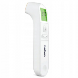 Medivon Timi Smart Verona Non-Contact Thermometer, Infrared, For Children, 1-Second Measurement, Memory, Color Indicator, LCD, Sound, Laser, White
