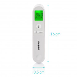 Medivon Timi Smart Verona Non-Contact Thermometer, Infrared, For Children, 1-Second Measurement, Memory, Color Indicator, LCD, Sound, Laser, White