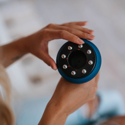 Aparat de masaj cu vaccum Medivon Halley, 12 trepte, Incalzire, Potrivit pentru utilizarea cu uleiuri, Anti-celulita, Afisaj, Albastru