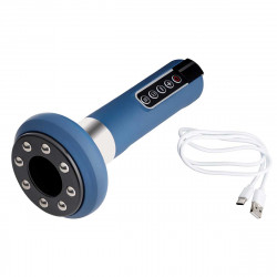 Aparat de masaj cu vaccum Medivon Halley, 12 trepte, Incalzire, Potrivit pentru utilizarea cu uleiuri, Anti-celulita, Afisaj, Albastru