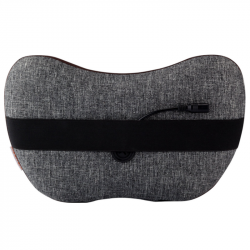 Масажираща възглавница Medivon Travel Massage Pillow, Shiatsu, 2 скорости, 8 глави, Затопляне, Отпускане на кожата и мускулите, 2 посоки, Сив/черен