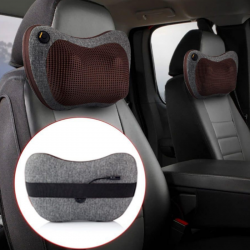 Perna pentru masaj calatorie Medivon, Shiatsu, 2 viteze, 8 capete, Incalzire, Relaxarea pielii si a mușchilor, 2 directii, Gri/Maro