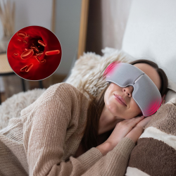 Medivon Horizon VISION szemmasszírozó, meleg kompresszió, vibráció, enyhíti a fáradtságot és a feszültséget, Bluetooth, relaxáló hangok, szürke színű