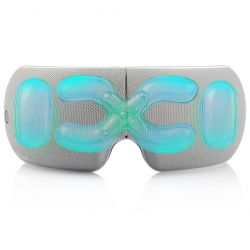 Medivon Horizon VISION szemmasszírozó, meleg kompresszió, vibráció, enyhíti a fáradtságot és a feszültséget, Bluetooth, relaxáló hangok, szürke színű