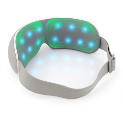 Aparat masaj pentru ochi Medivon Horizon VISION, Compresie calda, Vibratii, Ameliorează oboseala si tensiunea, Bluetooth, Sunete relaxante, Gri