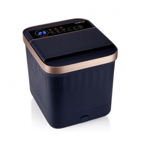 Cadita cu hidromasaj Medivon Hydro Foot Spa, 520W, 20L, 35-48°C, Mod Surf, Telecomanda, Lumina infrarosie, Afisaj, Albastru inchis / Auriu