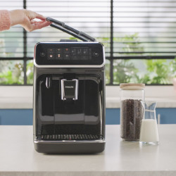 Philips EP3341/50 3300 LatteGo Coffee Machine, 1500W, 15 bar, 1.8 L, 6 drinks, 12-level ceramic grinder, AquaClean, SilentBrew, AromaExtract, Black