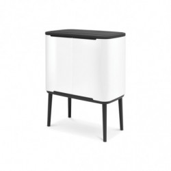 Brabantia Bo Touch 651118 Trash Can, 3x11 L, Smooth and Silent Opening, Large Opening, Dark Gray