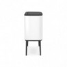 Cos de gunoi Brabantia Bo Touch 651118, 3x11 l, Deschidere lina si silentioasa, Deschidere mare, Alb/Gri inchis