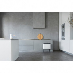 Cos de gunoi Brabantia Bo Touch 651118, 3x11 l, Deschidere lina si silentioasa, Deschidere mare, Alb/Gri inchis