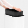 Brabantia Bo Touch 651118 Trash Can, 3x11 L, Smooth and Silent Opening, Large Opening, Dark Gray