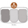 Cos de gunoi Brabantia Bo Touch 651118, 3x11 l, Deschidere lina si silentioasa, Deschidere mare, Alb/Gri inchis