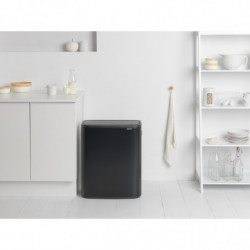 Кош за смет Brabantia Bo Touch 2x30L, Matt Black