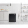 Κάδος Brabantia Bo Touch 1003218, 2x30 l, Ομαλό και αθόρυβο άνοιγμα, Μεγάλο άνοιγμα, Μαύρο ματ
