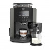Кафеавтомат Krups Arabica Latte EA819E10, 1450W, 15 bar, 1.7 l, LCD, 5 програми, 3 функции, 3 настройки за темп. и аромат, Milk Comfort / One Touch Cappuccino, Черен