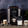 Кафеавтомат Krups Arabica Latte EA819E10, 1450W, 15 bar, 1.7 l, LCD, 5 програми, 3 функции, 3 настройки за темп. и аромат, Milk Comfort / One Touch Cappuccino, Черен