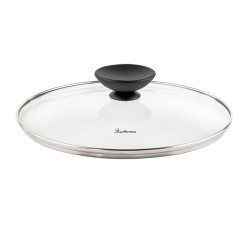 Κατσαρόλα Luigi Ferrero Prima FR-2444, 24x11 cm, 4,5 l, Αντικολλητική επίστρωση με μαρμάρινο εφέ, Γυάλινο καπάκι με τρύπα ατμού, Επαγωγή, Σκούρο μπλε