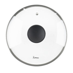 Cratita Luigi Ferrero Prima FR-2444, 24x11 cm, 4.5 l, Acoperire antiaderenta cu efect de marmura, Capac sticla, Inductie, Albastru