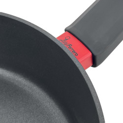 Βαθύ τηγάνι Luigi Ferrero Rosso FR-2870, 28x7 cm, 3.6 l, Αντικολλητική επίστρωση, Χυτή γούρνα, Γυάλινο καπάκι, Επαγωγή, Μαύρο