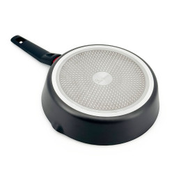 Βαθύ τηγάνι Luigi Ferrero Rosso FR-2870, 28x7 cm, 3.6 l, Αντικολλητική επίστρωση, Χυτή γούρνα, Γυάλινο καπάκι, Επαγωγή, Μαύρο