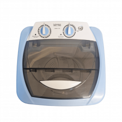 Полуавтоматична пералня Lamarque SAWM-611BL, 380W, 6 кг, Таймер, Превключвател, Син/Бял