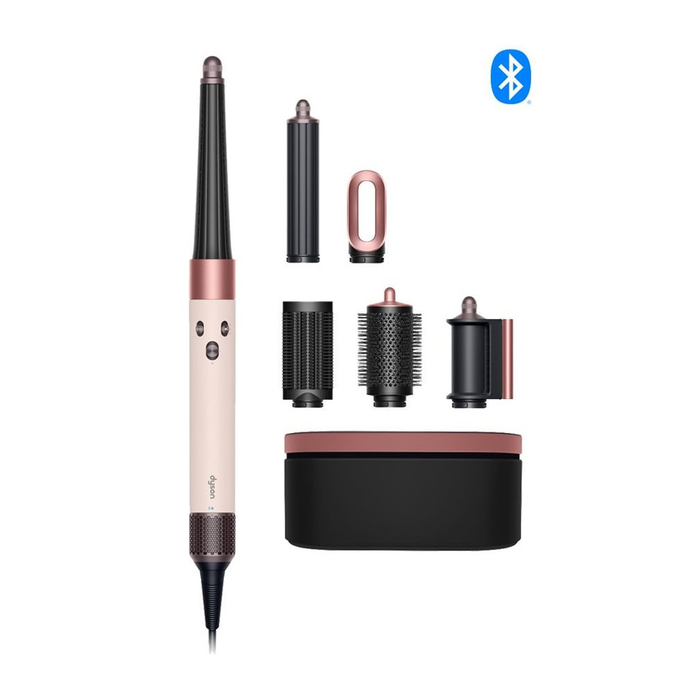 Маша за коса Dyson 601848-01 HS08 Airwrap i.d.™ Straight + Wavy T1/T2 CePk/RoseGold, 1300W, 13.5 l/s, Автоматизирано къдрене, Йонизиране, 3 скорости, 3 температури, Bluetooth, Розово ...