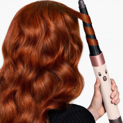 Aparat de uscare si coafare Dyson 601848-01 HS08 Airwrap i.d.™ Straight + Wavy T1/T2 CePk/RoseGold, 1300W, 13.5 l/s, Ondulare automata, Ionizare, 3 viteze, 3 temperaturi, Bluetooth, Rose Gold