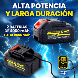 Ударен акумулаторен винтоверт комплект Maktul ‎MKT06-IMPACT, 450W, 300Nm, 2800/3500 об./мин, 2x 4000 mAh, 20V, Син