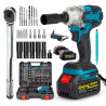 Maktul MKT06-IMPACT Cordless Impact Driver Set, 450W, 300Nm, 2800/3500 rpm, 2x 4000 mAh, 20V, Blue